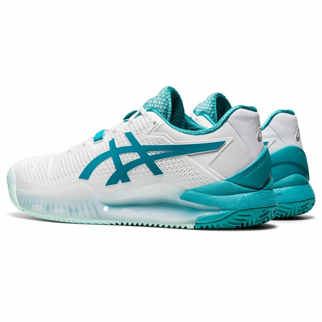 Asics Gel Resolution 8 Women's Clay Court Tennis Shoe (White/Light Blue) 7 Asics Gel Resolution 8 Women's Clay Court Tennis Shoe (White/Light Blue) - Image 5