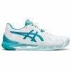Asics Gel Resolution 8 Women's Clay Court Tennis Shoe (White/Light Blue) -Gamma Shop 1042A070 106 SR RT PNG 1280x1280 JPG 1024x1024