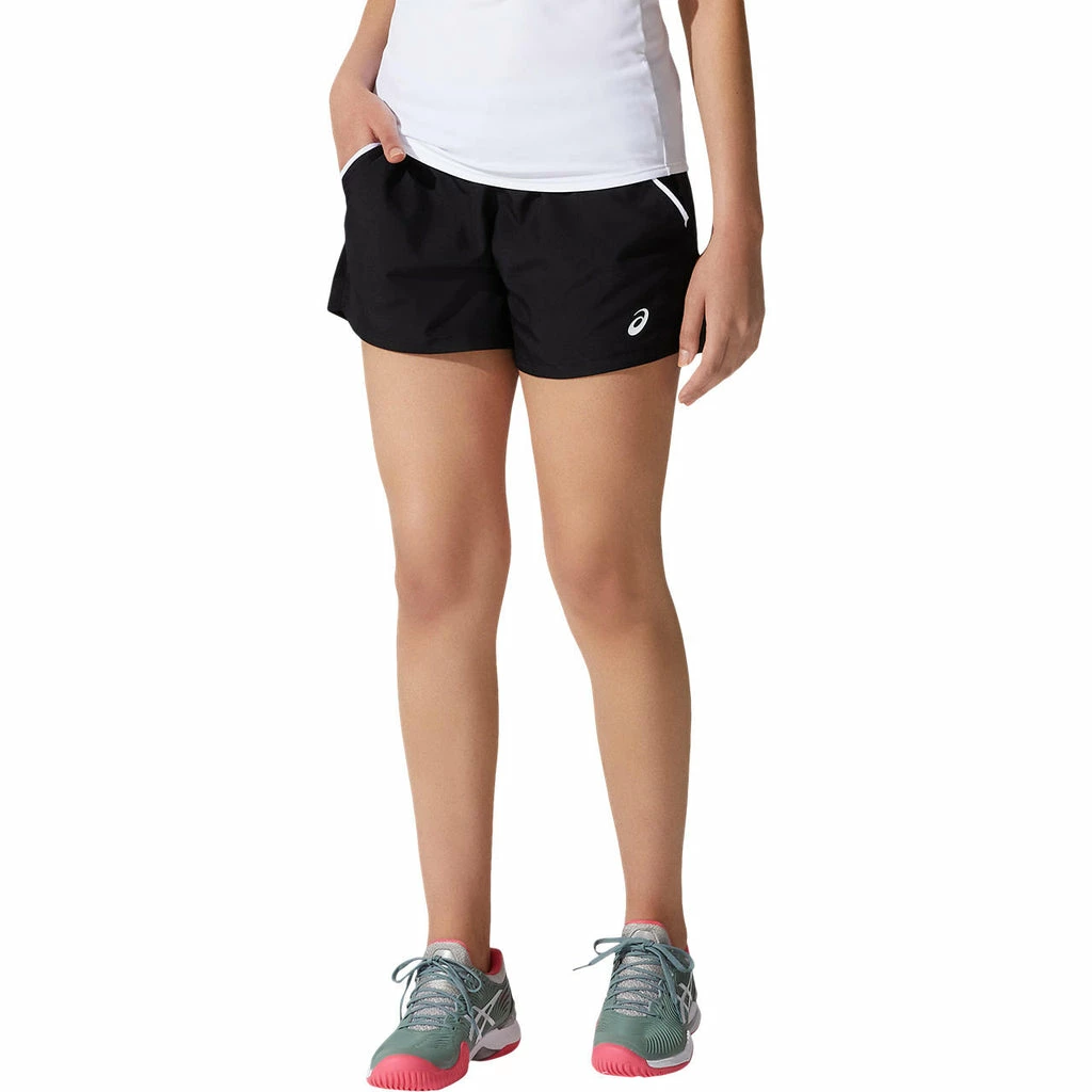 Asics Women's Court Shorts (Black) 3 Asics Women's Court Shorts (Black)