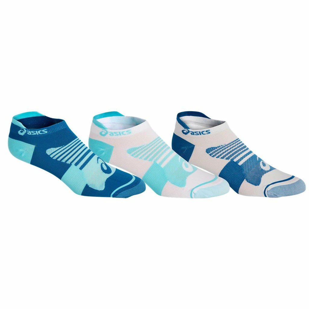 Asics Women's Quick Lyte Plus 3-Pack Socks (Mint/Sapphire) 2 Asics Women's Quick Lyte Plus 3-Pack Socks (Mint/Sapphire)