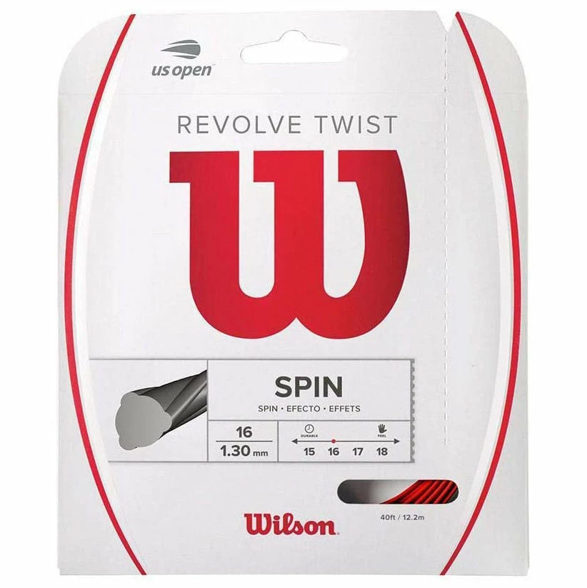 Wilson Revolve Twist 16 Tennis String (Red) 3 Wilson Revolve Twist 16 Tennis String (Red)