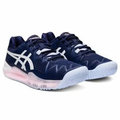Asics Gel Resolution 8 Women's Clay Court Tennis Shoe (Peacot/White) -Gamma Shop ASICS GEL RESOLUTION 8 ProductIm 6 1024x1024