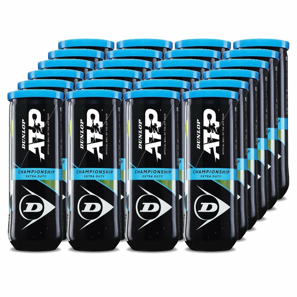 Dunlop ATP Championship Extra Duty Tennis Balls - 24 Can Case 3 Dunlop ATP Championship Extra Duty Tennis Balls - 24 Can Case