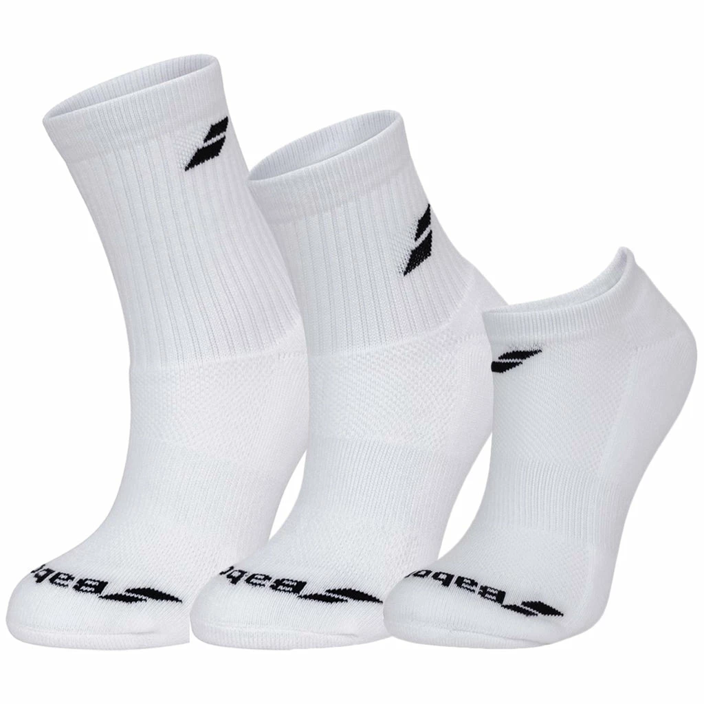 Babolat Mix 3 Pairs Socks (White) 3 Babolat Mix 3 Pairs Socks (White)