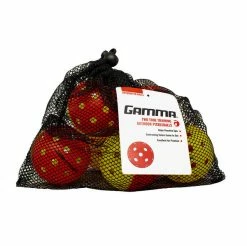 Gamma Shop 12 Gamma Two-Tone Outdoor Training Pickleball Balls Red/Yellow (Pack Of 12)