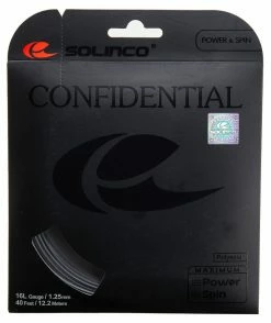 Solinco Confidential 16L Tennis String (Grey)