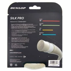 Dunlop Silk Pro 16 G Tennis String (White) 5 Dunlop Silk Pro 16 G Tennis String (White) -Gamma Shop DT19 624810 SILK PRO 17G 12M SET BACKSIDE 1024x1024