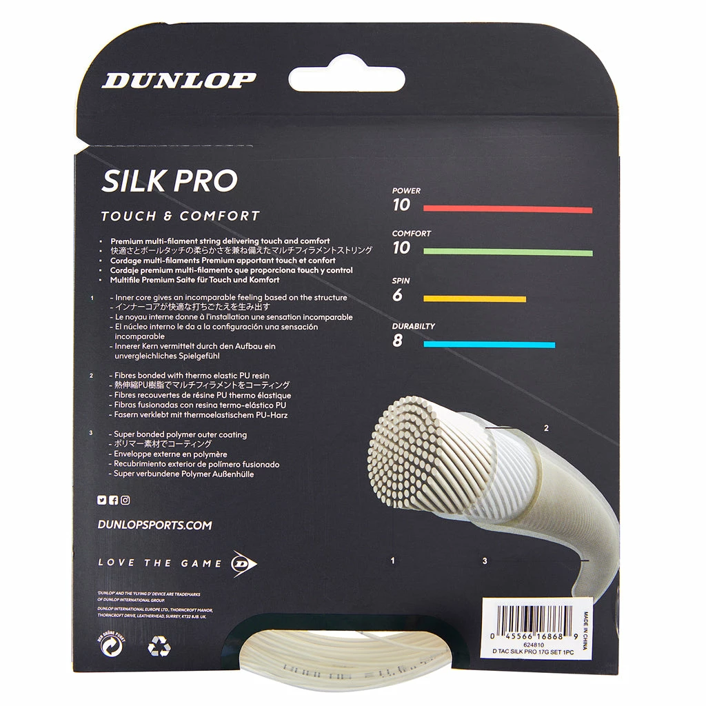 Dunlop Silk Pro 16 G Tennis String (White) 4 Dunlop Silk Pro 16 G Tennis String (White) - Image 2