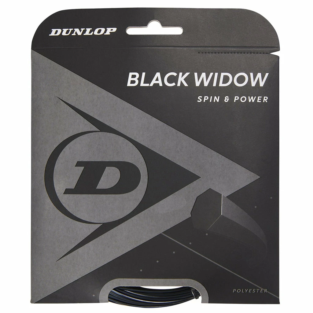 Dunlop Black Widow 16 G Tennis String (Black) 3 Dunlop Black Widow 16 G Tennis String (Black)