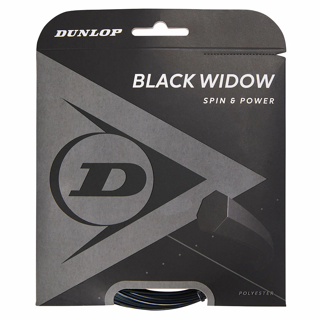 Dunlop Black Widow 18 G Tennis String (Black) 3 Dunlop Black Widow 18 G Tennis String (Black)