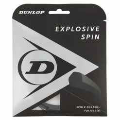 Dunlop Explosive Spin 17 G Tennis String (Black)
