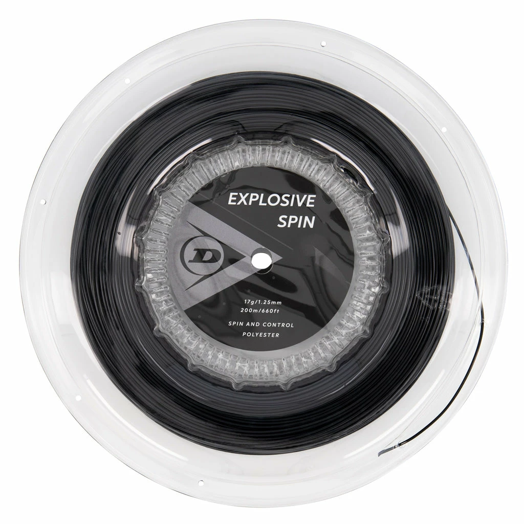 Dunlop Explosive Spin 17 G Tennis String Reel (Black) 3 Dunlop Explosive Spin 17 G Tennis String Reel (Black)