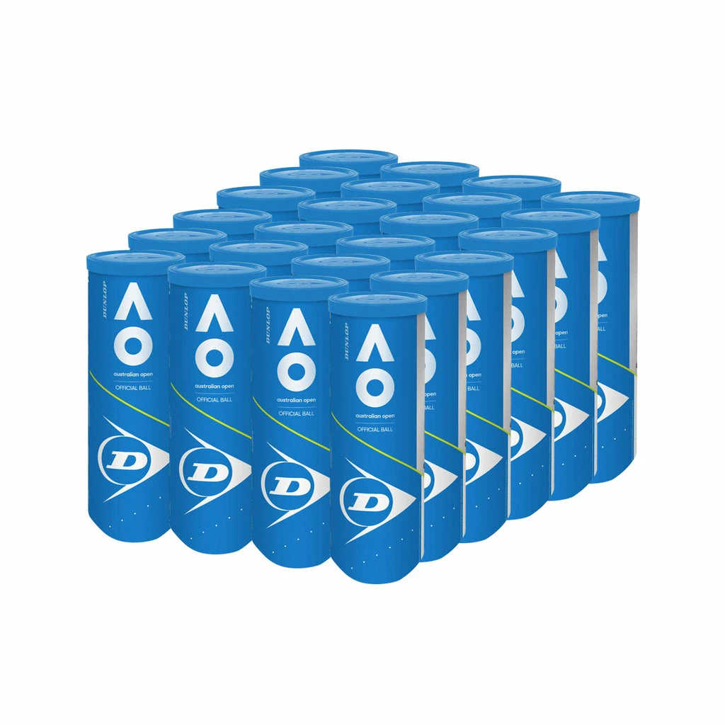 Dunlop Australian Open Extra Duty Tennis Balls - 24 Can Case 3 Dunlop Australian Open Extra Duty Tennis Balls - 24 Can Case