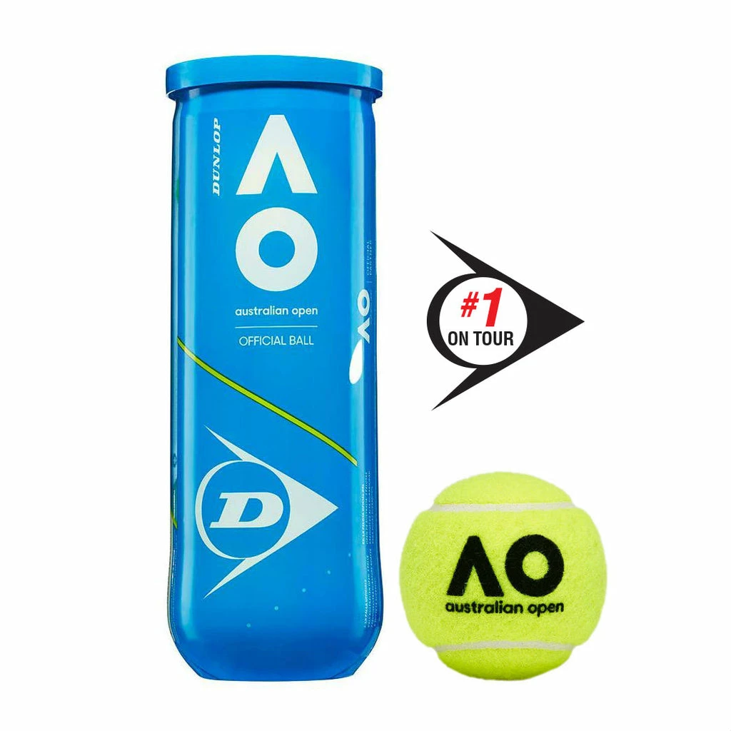 Dunlop Australian Open Extra Duty Tennis Balls 3 Dunlop Australian Open Extra Duty Tennis Balls