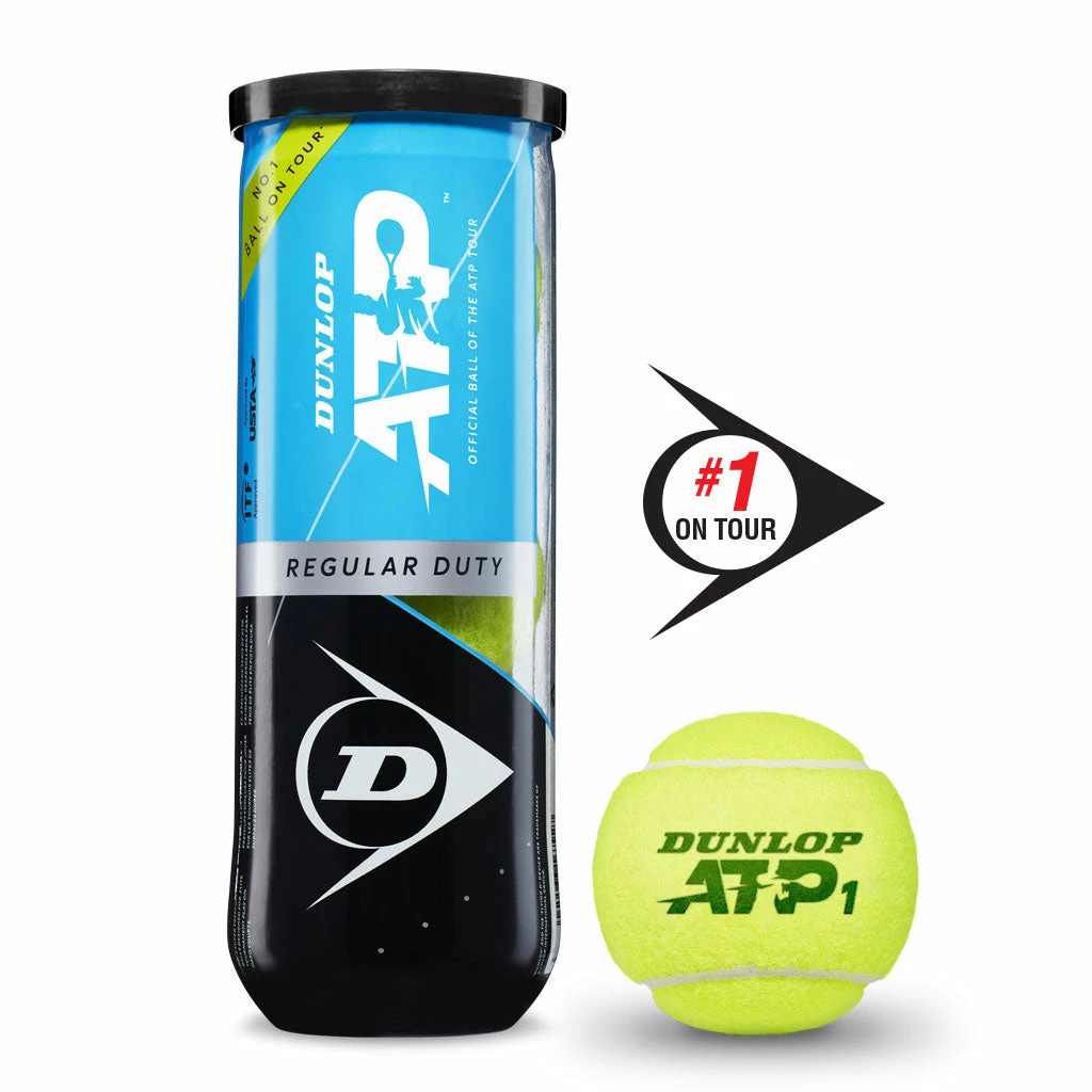 Dunlop ATP Regular Duty Tennis Balls 3 Dunlop ATP Regular Duty Tennis Balls