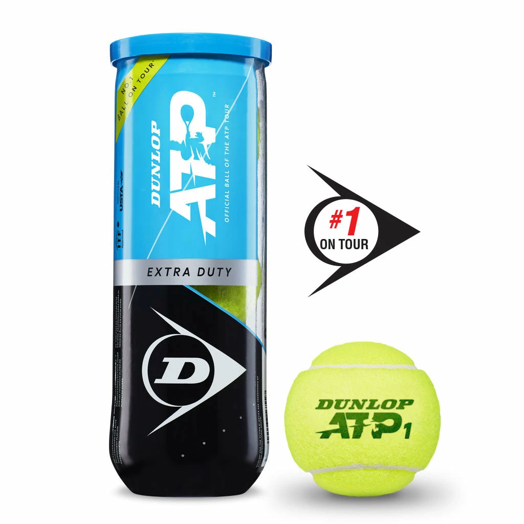 Dunlop ATP Extra Duty Tennis Balls 3 Dunlop ATP Extra Duty Tennis Balls