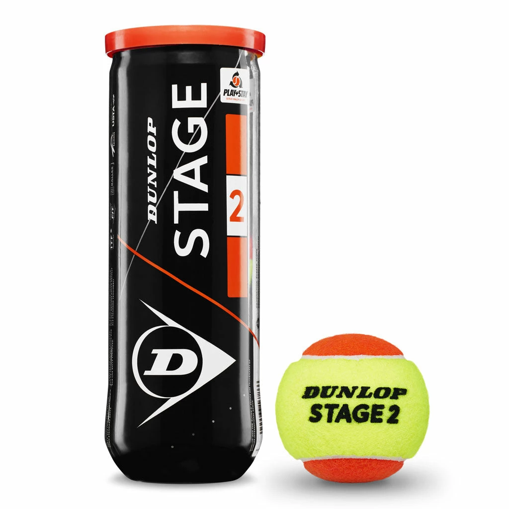 Dunlop Stage 2 Orange Junior Tennis Balls 3 Dunlop Stage 2 Orange Junior Tennis Balls