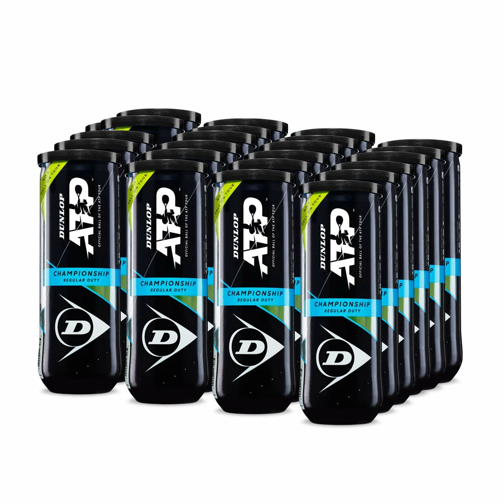Dunlop ATP Championship Regular Duty Tennis Balls β 24 Can Case 3 Dunlop ATP Championship Regular Duty Tennis Balls β 24 Can Case