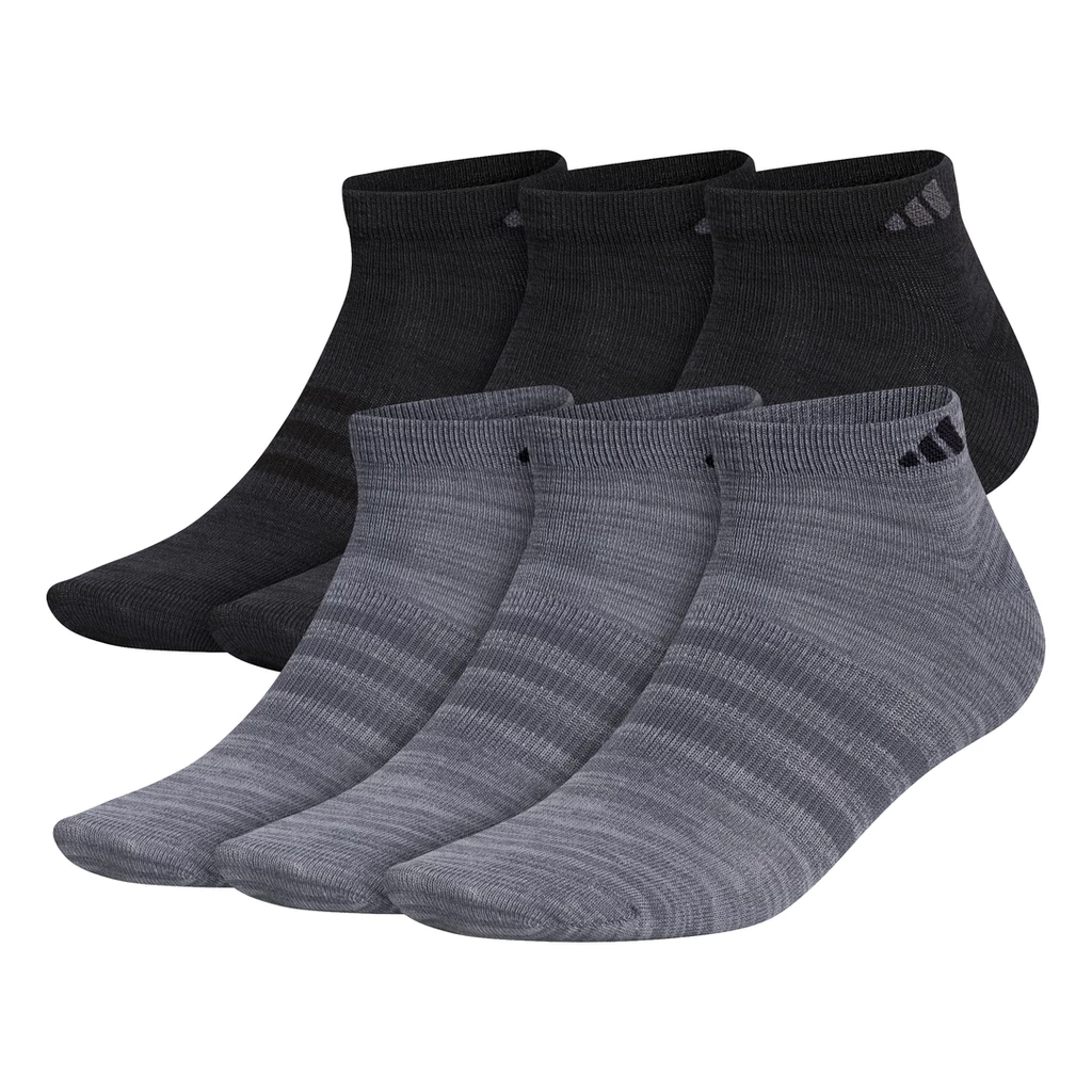 Adidas Men's Superlite Low-Cut Socks (Dark Grey) 3 Adidas Men's Superlite Low-Cut Socks (Dark Grey)