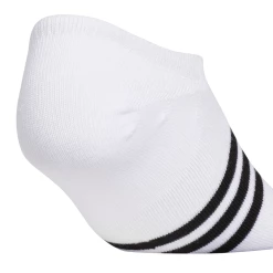Adidas Women's Superlite 3 Stripe No-Show Socks (Black/Grey/White) 9 Adidas Women's Superlite 3 Stripe No-Show Socks (Black/Grey/White) -Gamma Shop EW9821 HDW photo detail 1 white 1024x1024