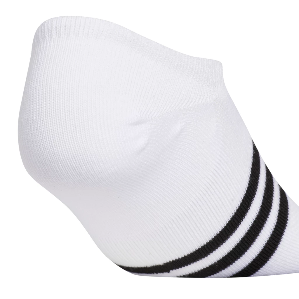 Adidas Women's Superlite 3 Stripe No-Show Socks (Black/Grey/White) 6 Adidas Women's Superlite 3 Stripe No-Show Socks (Black/Grey/White) - Image 4