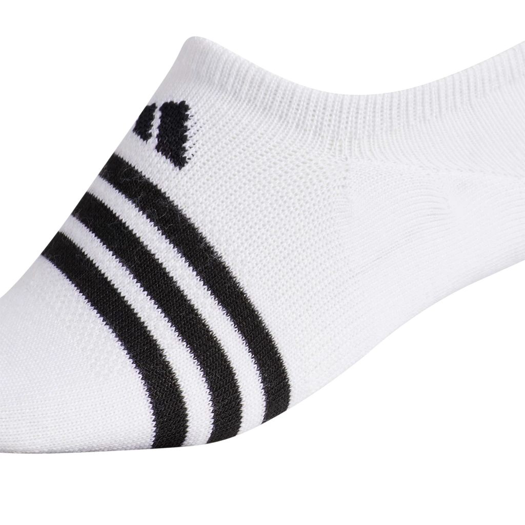 Adidas Women's Superlite 3 Stripe No-Show Socks (Black/Grey/White) 5 Adidas Women's Superlite 3 Stripe No-Show Socks (Black/Grey/White) - Image 3