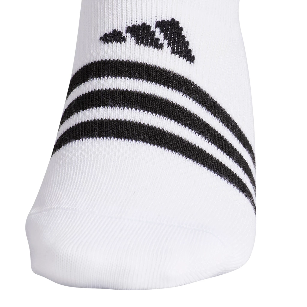 Adidas Women's Superlite 3 Stripe No-Show Socks (Black/Grey/White) 4 Adidas Women's Superlite 3 Stripe No-Show Socks (Black/Grey/White) - Image 2