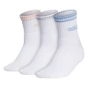 Adidas Women's Sport Stripe High Quarter Socks (White) -Gamma Shop EX6589 HDW photo side center white 1024x1024