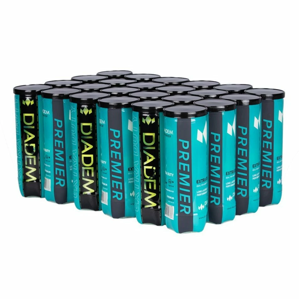 Diadem Premier Extra Duty Tennis Balls - 24 Can Case 3 Diadem Premier Extra Duty Tennis Balls - 24 Can Case