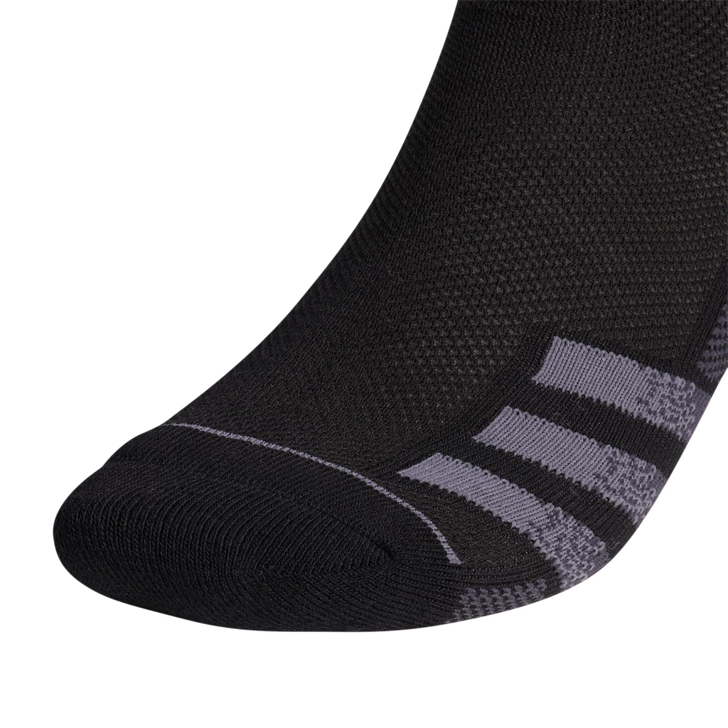 Adidas Men's Superlite 3 Stripe Low-Cut Socks (Black) 5 Adidas Men's Superlite 3 Stripe Low-Cut Socks (Black) - Image 3