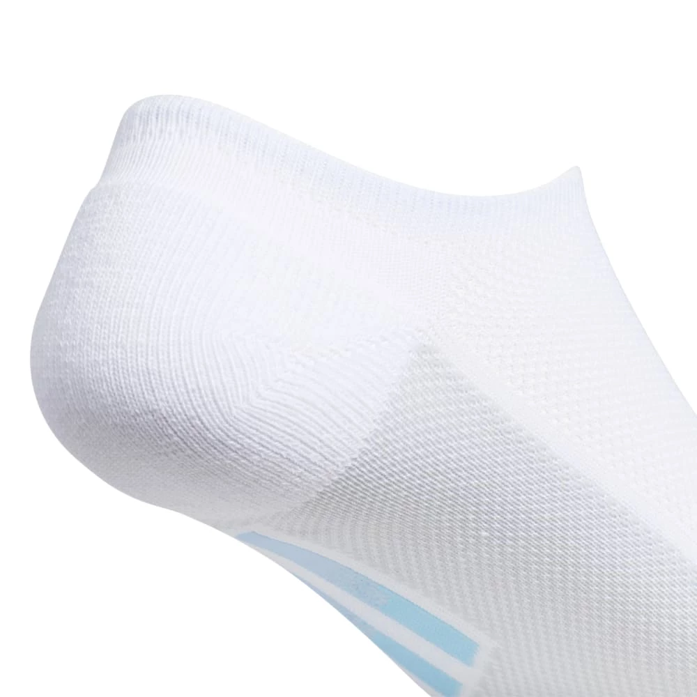 Adidas Women's Superlite 3 Stripe No-Show Socks (White) 6 Adidas Women's Superlite 3 Stripe No-Show Socks (White) - Image 4