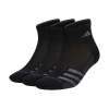 Adidas Men's Superlite Quarter Crew Socks (Black) -Gamma Shop FZ7075 HDW photo side center white 1024x1024