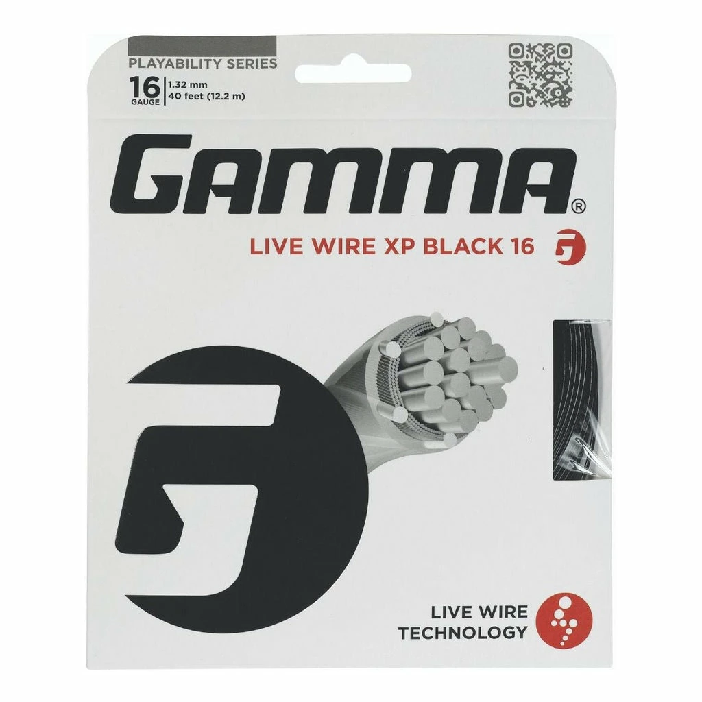 Gamma Live Wire XP 16 Tennis String (Black) 3 Gamma Live Wire XP 16 Tennis String (Black)
