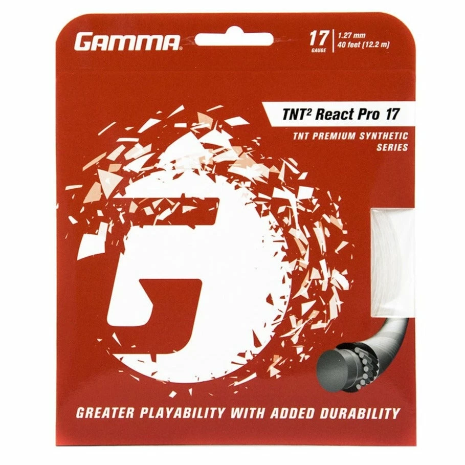 Gamma TNT2 React Pro 17 Tennis String (White) 3 Gamma TNT2 React Pro 17 Tennis String (White)