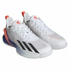 Adidas Adizero Cybersonic Men's Tennis Shoe (White/Black) 10 Adidas Adizero Cybersonic Men's Tennis Shoe (White/Black) -Gamma Shop GY9634 6 FOOTWEAR Photography FrontLateralTopView transparent 1024x1024