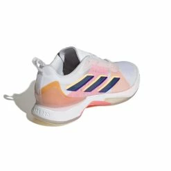Adidas Avacourt Women's Tennis Shoe (White/Indigo/Orange) -Gamma Shop GZ0690 7 FOOTWEAR Photography BackLateralTopView white 1024x1024