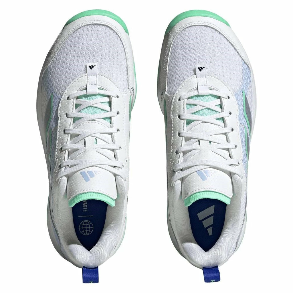 Adidas AvaFlash Women's Tennis Shoe (White/Blue) 5 Adidas AvaFlash Women's Tennis Shoe (White/Blue) - Image 3