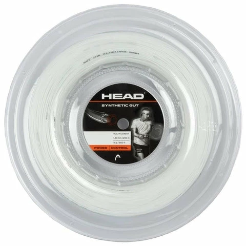 Head Synthetic Gut 16 Tennis String Reel (White) 3 Head Synthetic Gut 16 Tennis String Reel (White)