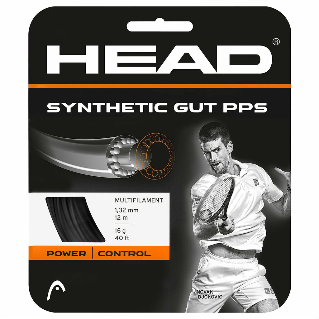 Head Synthetic Gut 16 PPS Tennis String (Black) 3 Head Synthetic Gut 16 PPS Tennis String (Black)