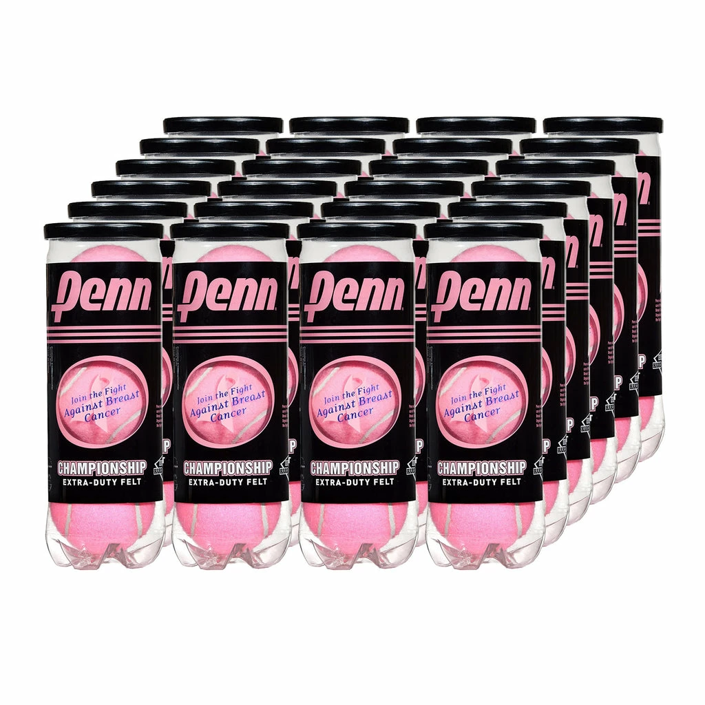 Penn Championship Pink Tennis Balls - 24 Can Case 3 Penn Championship Pink Tennis Balls - 24 Can Case