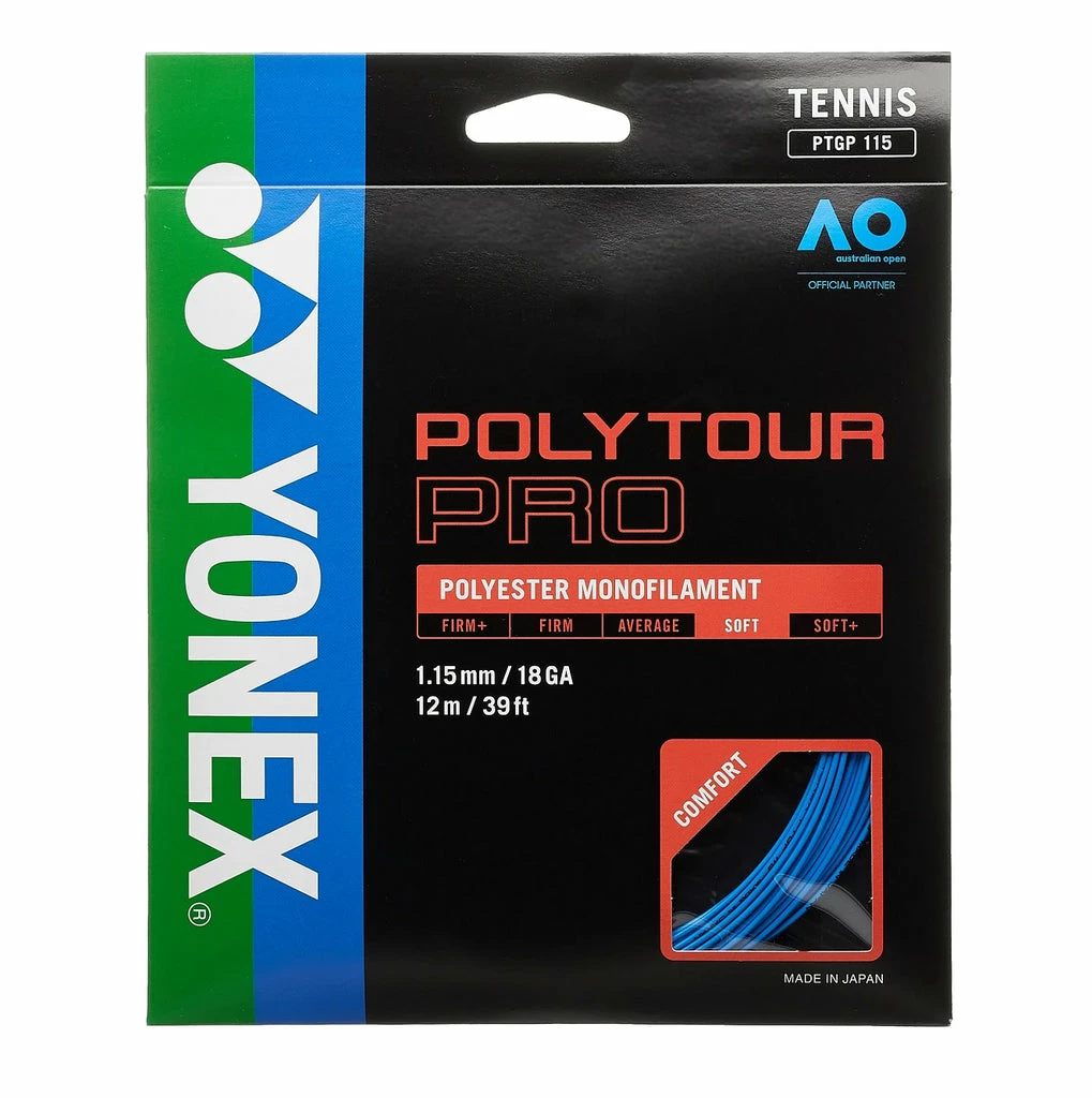 Yonex Poly Tour Pro 18 Tennis String (Blue) 3 Yonex Poly Tour Pro 18 Tennis String (Blue)