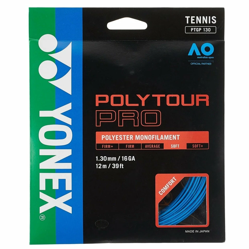 Yonex Poly Tour Pro 16 Tennis String (Blue) 3 Yonex Poly Tour Pro 16 Tennis String (Blue)