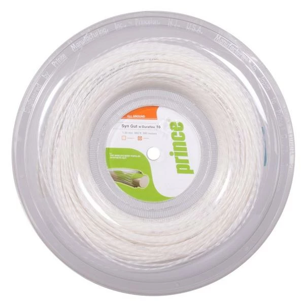 Prince Synthetic Gut 15L Duraflex Tennis String Reel (White) 3 Prince Synthetic Gut 15L Duraflex Tennis String Reel (White)