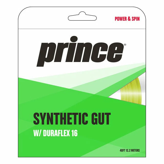 Prince Synthetic Gut 16 Duraflex Tennis String (Yellow) 3 Prince Synthetic Gut 16 Duraflex Tennis String (Yellow)