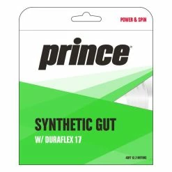 Prince Synthetic Gut 17 Duraflex Tennis String (White)