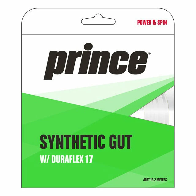 Prince Synthetic Gut 17 Duraflex Tennis String (White) 3 Prince Synthetic Gut 17 Duraflex Tennis String (White)
