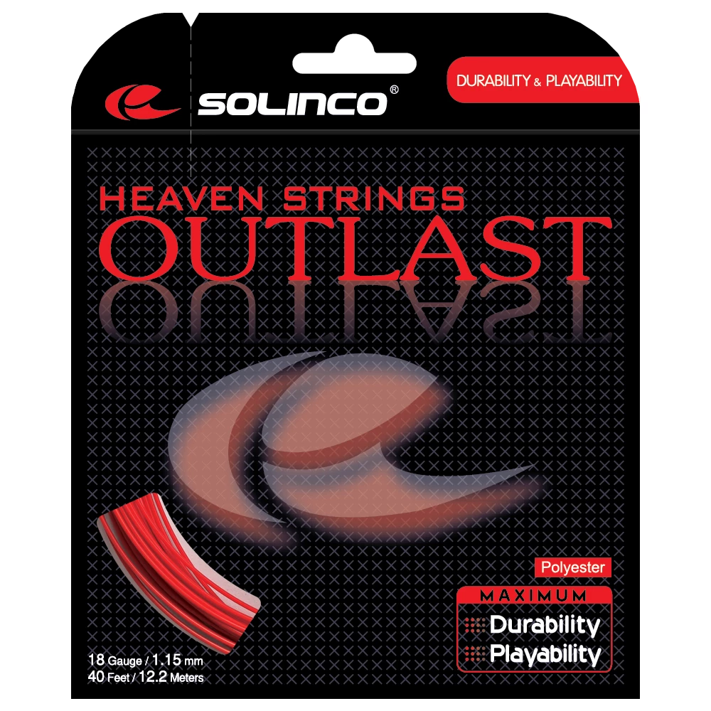 Solinco Outlast 16 Tennis String (Red) 3 Solinco Outlast 16 Tennis String (Red)