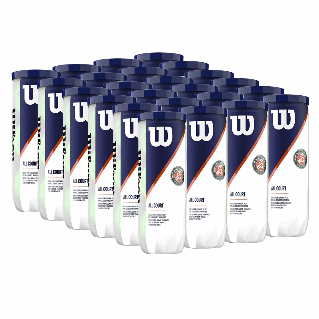 Wilson Roland Garros All Court Tennis Balls - 24 Can Case 3 Wilson Roland Garros All Court Tennis Balls - 24 Can Case