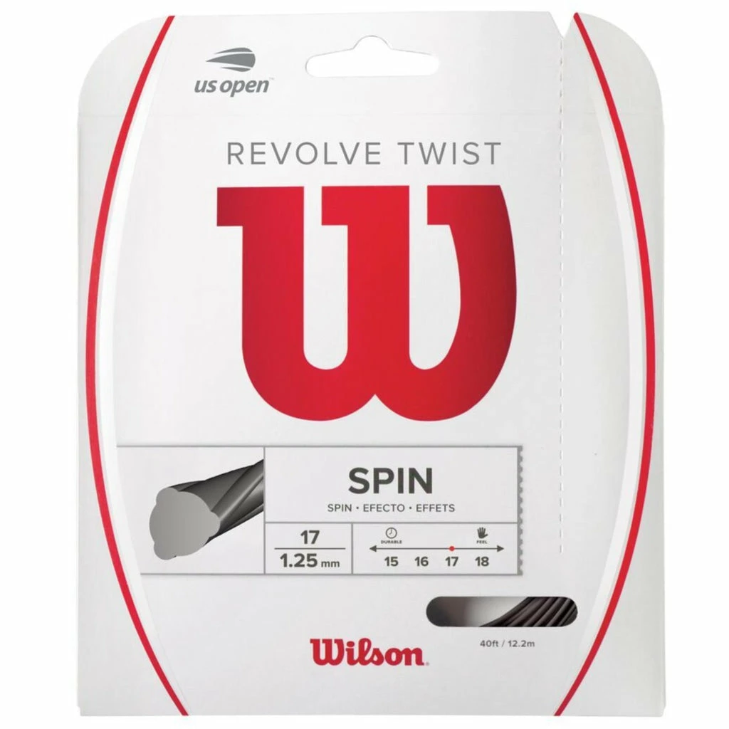 Wilson Revolve Twist 17 Tennis String (Grey) 3 Wilson Revolve Twist 17 Tennis String (Grey)