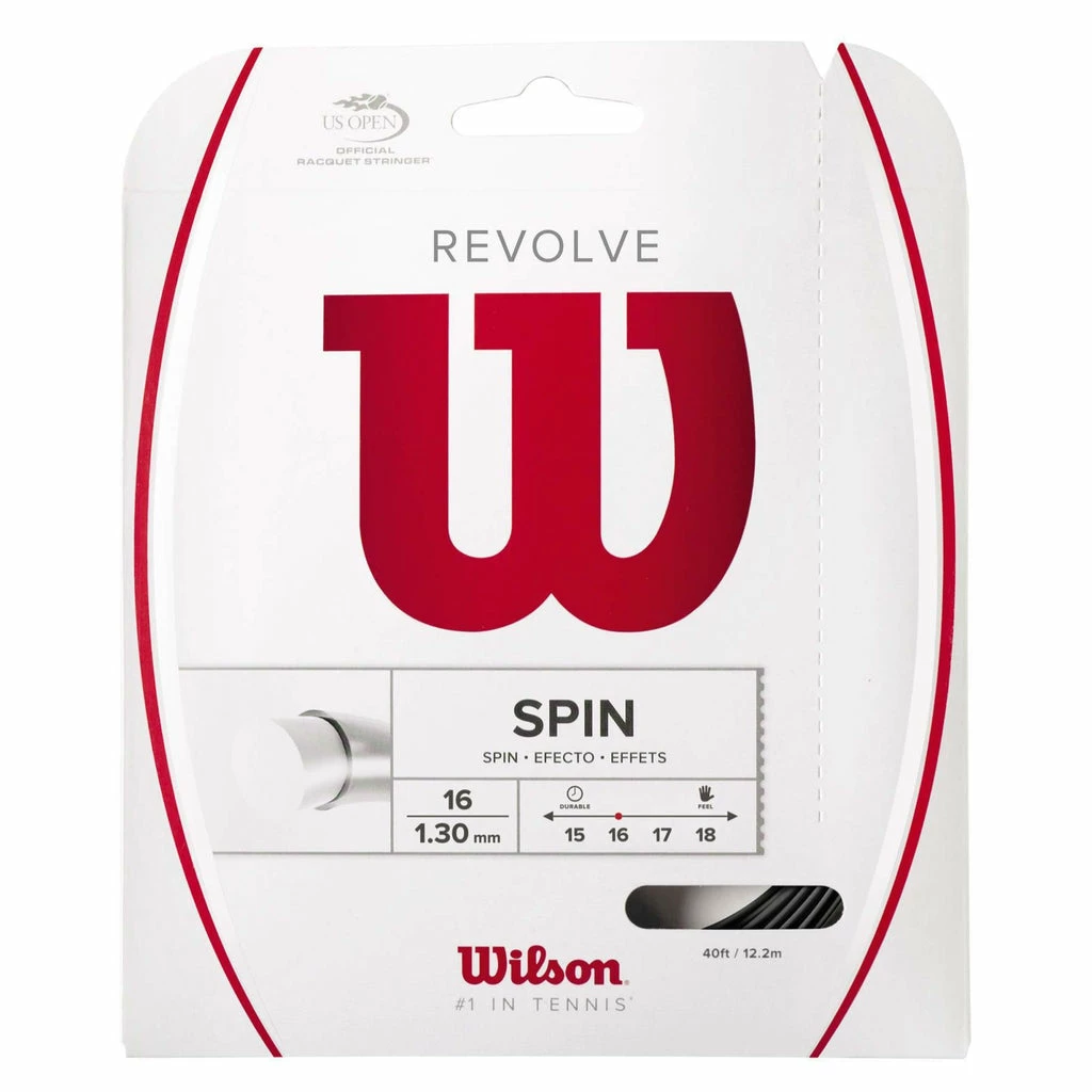 Wilson Revolve 16 Tennis String (Black) 3 Wilson Revolve 16 Tennis String (Black)